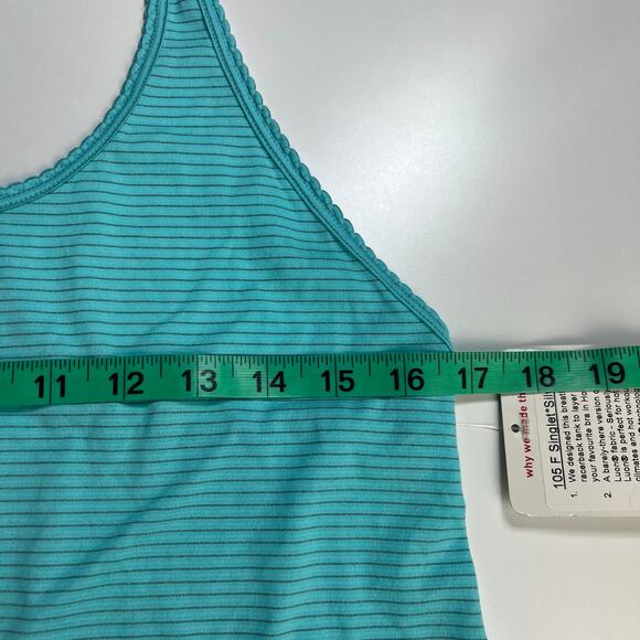Lululemon 105 F Singlet Tank Top Sz 6 NWT Heathered Angel Blue Silverescent Tech - Picture 7 of 15